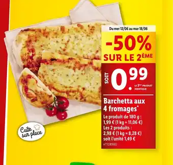 Lidl Barchetta aux 4 fromages offre