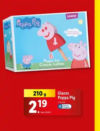 Lidl Glaces Peppa Pig offre