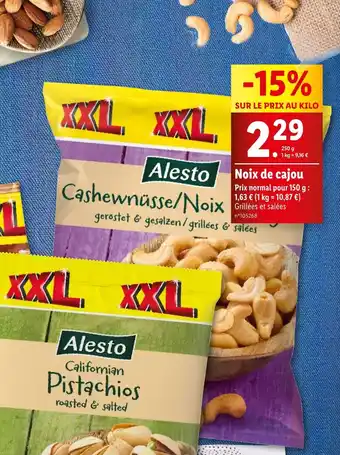 Lidl Noix de cajou offre
