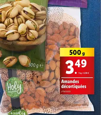 Lidl Amandes décortiquées offre