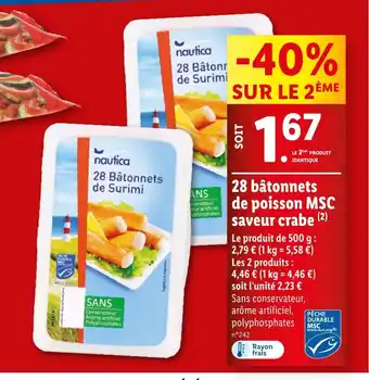 28 bĂątonnets de poisson MSC saveur crabe (2)