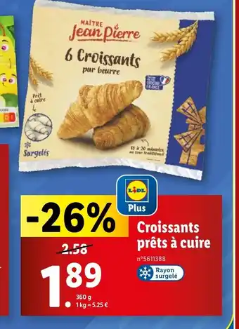 Lidl Croissants prêts à cuire offre