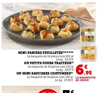 U Express MINI PANIERS FEUILLETÉS offre