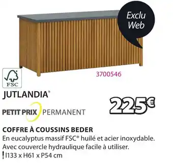 JYSK COFFRE À COUSSINS BEDER offre
