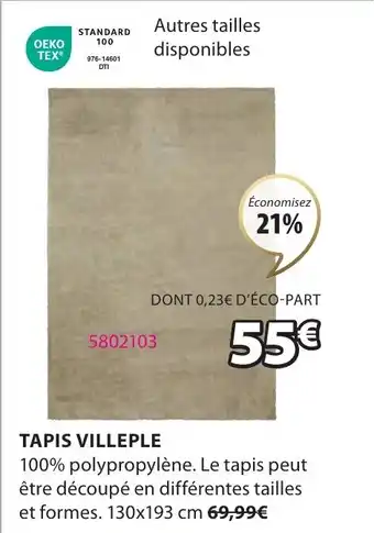 JYSK TAPIS VILLEPLE offre