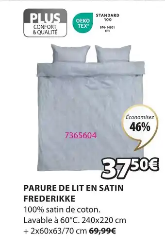 JYSK PARURE DE LIT EN SATIN FREDERIKKE offre