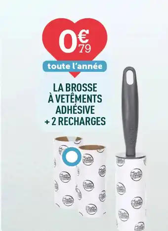 Centrakor LA BROSSE À VETÊMENTS ADHÉSIVE +2 RECHARGES offre