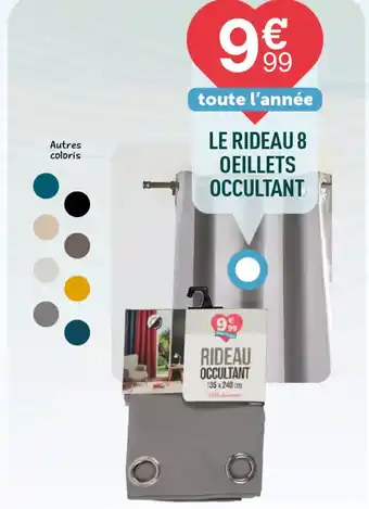Centrakor LE RIDEAU 8 OEILLETS OCCULTANT offre