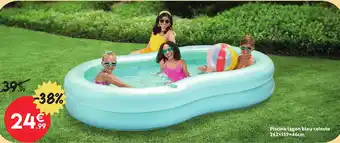 Maxi Bazar Piscine lagon bleu celeste 262x159x46cm offre