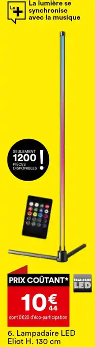 BUT Lampadaire LED Eliot H. 130 cm offre