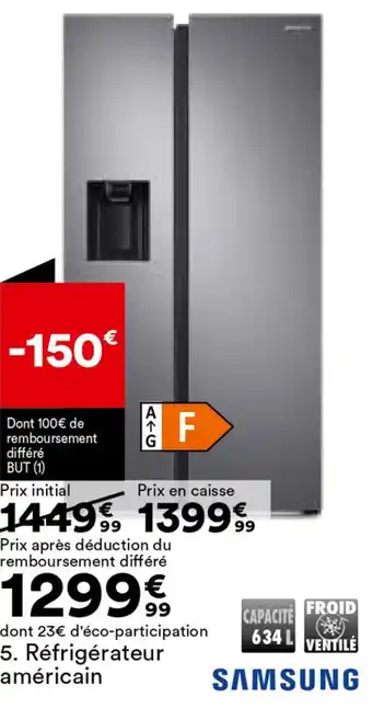 BUT Réfrigérateur américain offre