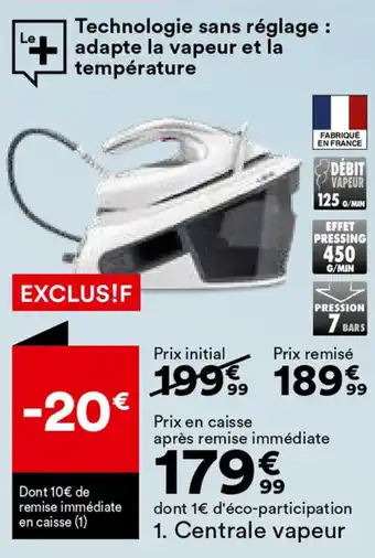 BUT Centrale vapeur offre