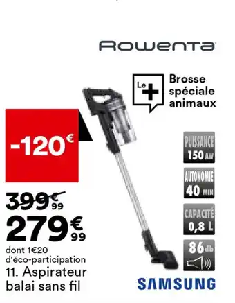 BUT Aspirateur balai sans fil offre