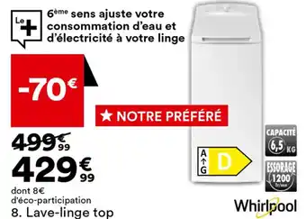 BUT Lave-linge top offre
