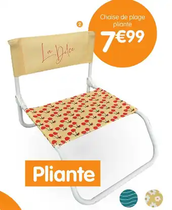 b&m Chaise de plage pliante offre