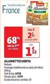 Auchan Supermarché Herta - allumettes offre