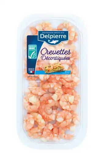 Carrefour Crevettes décortiquées natures ASC DELPIERRE offre