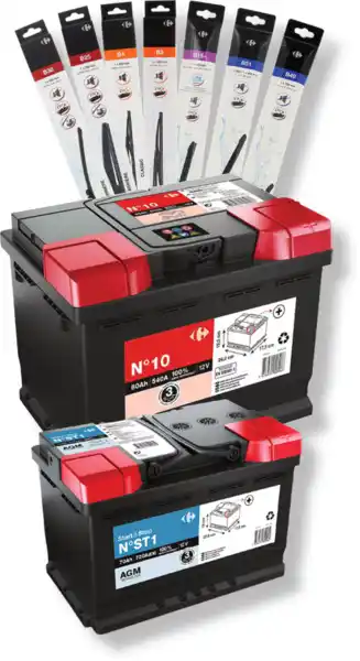 Carrefour CARREFOUR SUR TOUS LES BALAIS D'ESSUIE GLACE ET BATTERIES offre