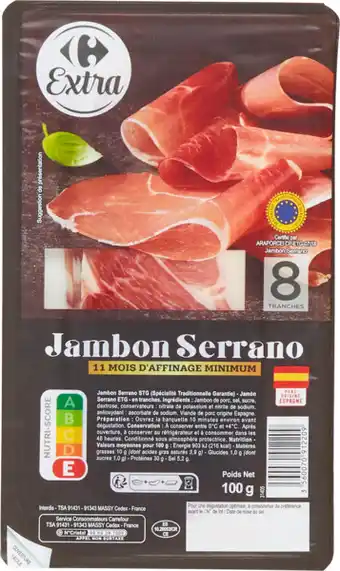 Carrefour Market CARREFOUR EXTRA Jambon Serrano offre