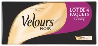 Carrefour Market VELOURS NOIR Café moulu Lot de 4 paquets offre