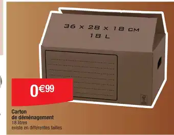Migros Carton de déménagement offre