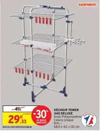 Intermarché Leifheit - séchoir tower 340 deluxe offre