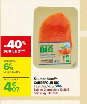 Carrefour Saumon fumé offre
