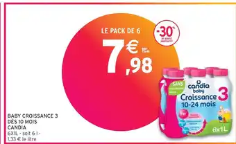 Intermarché CANDIA BABY CROISSANCE 3 DÈS 10 MOIS offre