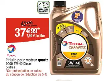 Cora x Carrefour Total (1)Huile pour moteur quartz offre