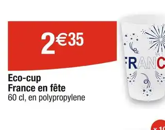 Cora x Carrefour Eco-cup France en fête offre