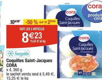 Cora x Carrefour CORA Coquilles Saint-Jacques offre
