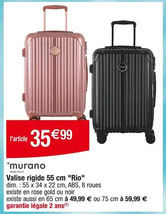 Cora x Carrefour Murano Valise rigide 55 cm Rio offre