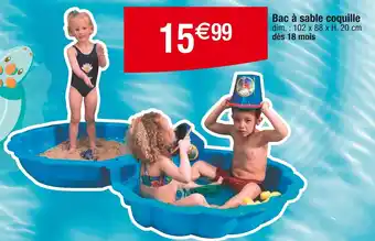 Cora x Carrefour Bac à sable coquille offre