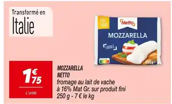 Netto NETTO MOZZARELLA offre