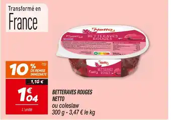 Netto NETTO BETTERAVES ROUGES offre
