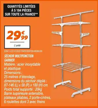 Netto GARNIER SÉCHOIR MULTIFONCTION offre