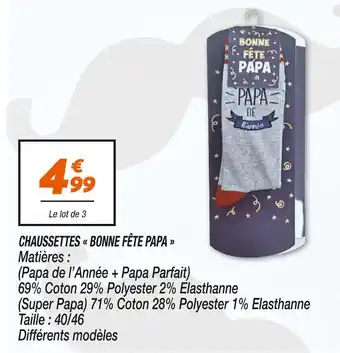 Netto CHAUSSETTES BONNE FÊTE PAPA offre