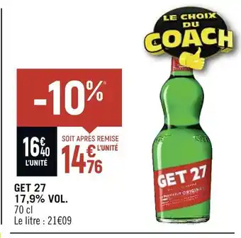 Vival GET 27 GET 27 17,9% VOL offre