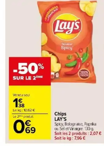 Carrefour Market Chips LAY'S offre