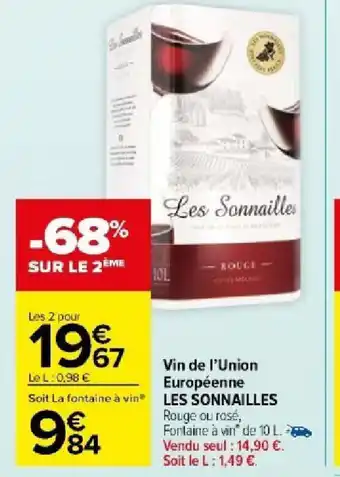 Carrefour Market Vin de l'Union Européenne offre