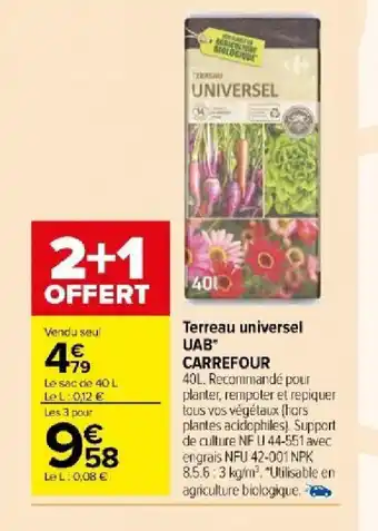 Carrefour Market Terreau universel UAB offre