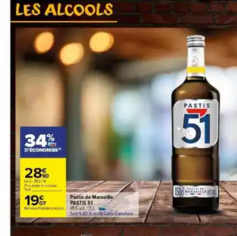Carrefour Market Pastis de Marseille offre