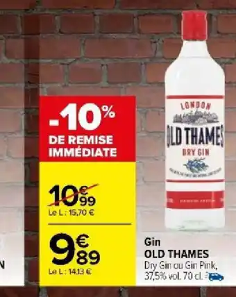 Carrefour Market Gin OLD THAMES offre