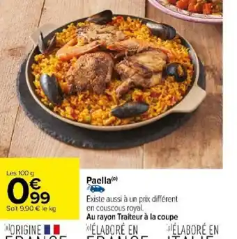 Carrefour Paella offre