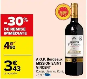 Carrefour A.O.P. Bordeaux MISSION SAINT VINCENT offre