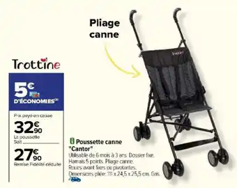 Carrefour Poussette canne "Cantor" offre