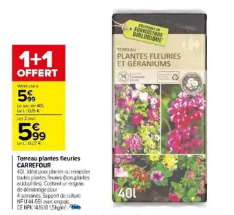 Carrefour Terreau plantes fleuries CARREFOUR offre