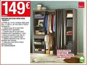 Brico Dépôt Form dressing imitation chêne grisé "eklips 2" offre