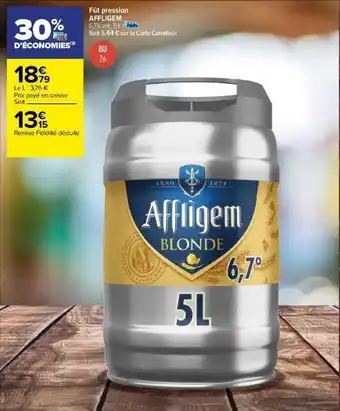 Carrefour Fût pression AFFLIGEM offre