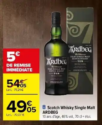 Carrefour Scotch Whisky Single Malt ARDBEG offre